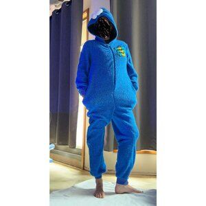 Adult Cookie Monster One Piece Costume - Size S/M